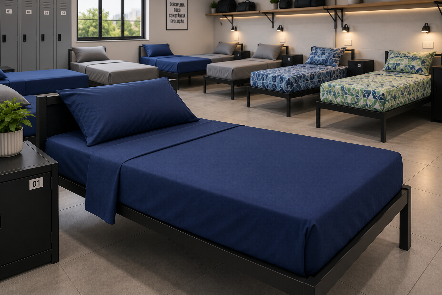 LENÇOL AVULSO PLANO 1,40m x 2,20m AZUL - 100% POLIÉSTER