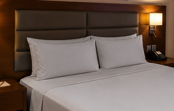 FRONHA 70cm X 50cm - 180 FIOS - 60% ALG / 40% POLI - CINZA