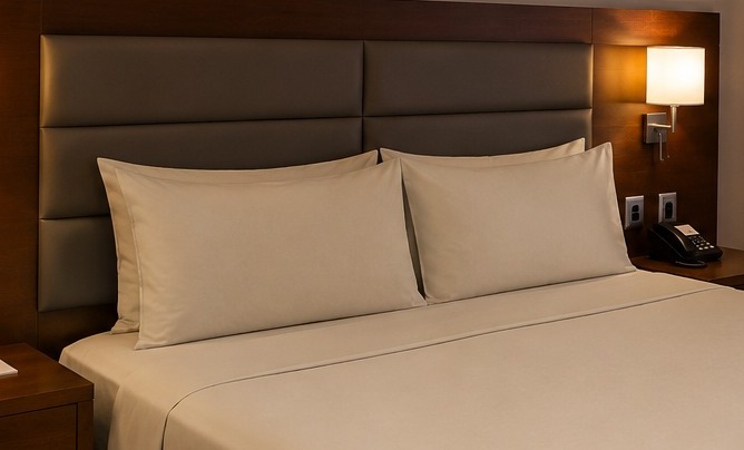 FRONHA 70cm X 50cm - 180 FIOS - 60% ALG / 40% POLI - KAKI