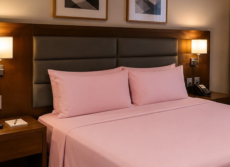 FRONHA 70cm X 50cm - 180 FIOS - 60% ALG / 40% POLI - ROSA
